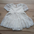 Tüll-Kleid mit bestickter Blütenkante Gr. 62