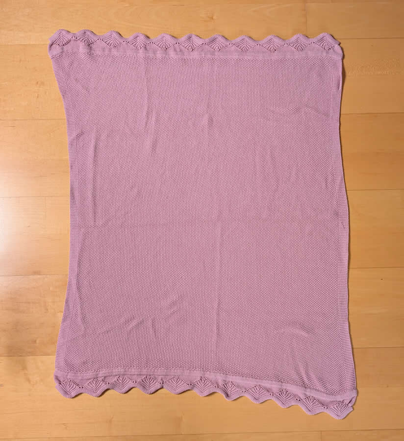 Strick-Decke altrosa 70 x 90 cm
