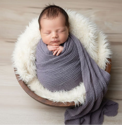 Strick-Wrap Pucktuch Purple 140 x 30 cm